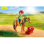 Jinete con poni flor. PLAYMOBIL 6968