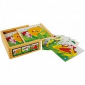 Puzzle de cubos "Flores".