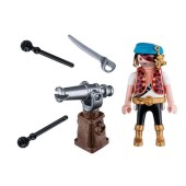 Pirate with cannon.