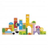 Wooden blocks zoo. COLORBABY