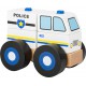 Construction vehicle police car.