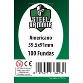 100 fundas. Tamaño americano. 59,5x91 mm.