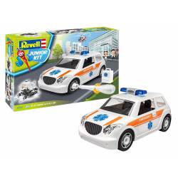 Coche de policía con figura.