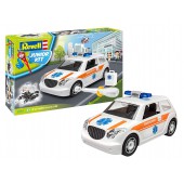 Police car with figure.