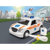 Coche de policía con figura.