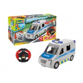 Police van with figure.