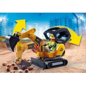 Mini Excavator with Building Section.