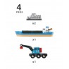 Freight ship and crane.