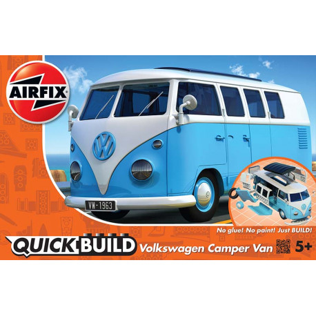 Volkswagen camper van blue Quickbuild.