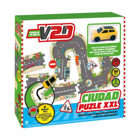 Carretera de ciudad. Puzzle XXL.