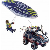 Parachute police: amphibious vehicle chase.