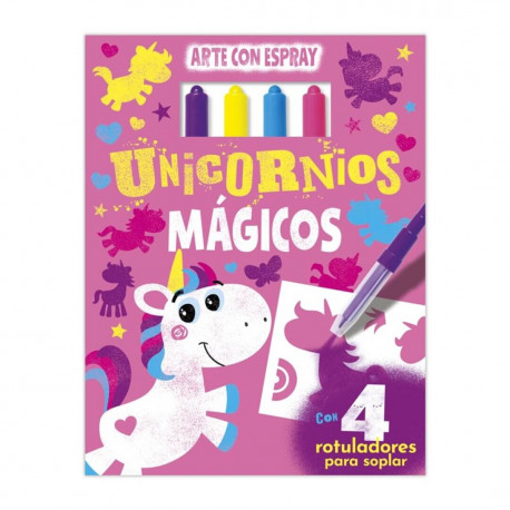 Arte con Espray. Unicornios mágicos.