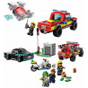 Fire rescue and police chase, Lego City.