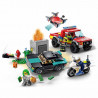 Fire rescue and police chase, Lego City.