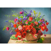 Bouquet with poppies. 500 pcs.