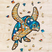 Puzzle de madera. Tortuga.