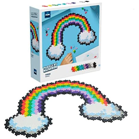 Puzzle por números. Arco Iris. PLUS PLUS