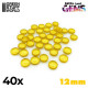 Plastic gems 12 mm, yellow.