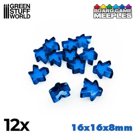 Meeples, azules.