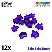 Meeples, purple.