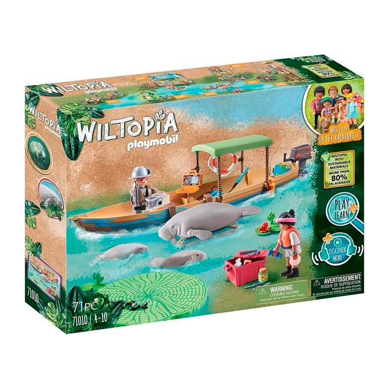Wiltopia Viaje en Barco a los Manat es. PLAYMOBIL 71010