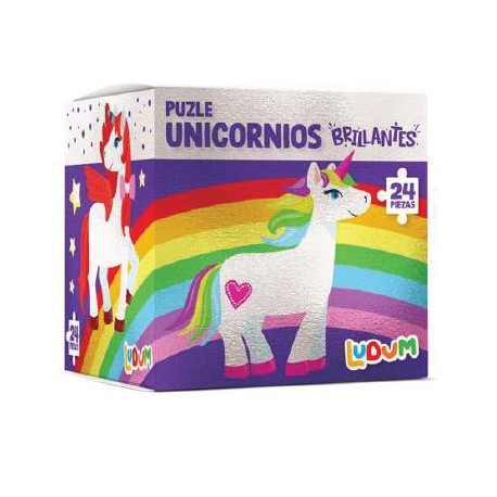 Puzle de unicornios. Brillantes.