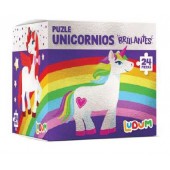 Puzle de unicornios. Brillantes.