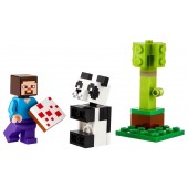 Minecraft Steve y Bebé Panda.