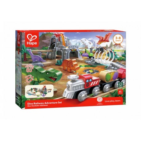 Conjunto de aventura ferroviaria Dino.