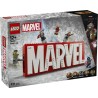 Logotipo MARVEL y minifiguras.