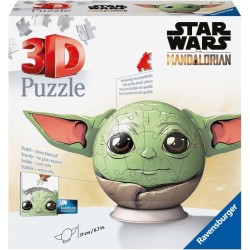 Puzzle en 3D Grogu con orejas.