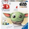 Puzzle en 3D Grogu con orejas.